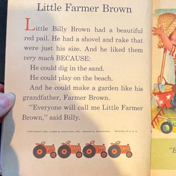 VTG 1953, Hello! I'm Little Farmer Brown a Bonnie Standout Book, by M. Windsor - Picture 3 of 5